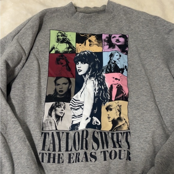 Taylor Swift Tops - Taylor Swift The Eras Tour Gray Sweatshirt